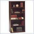 ADD TO YOUR SET: Bush Series C 5 Shelf Wood Open Double Bookcase in Hansen Cherry