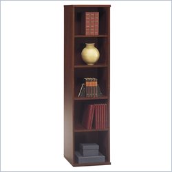Bush Furniture Series C Open Single 72H 4 Shelf Wood Bookcase in Hansen Cherry 2378 SM2 Bush Furniture Series C Open Single 72H 4 Shelf Wood Bookcase in Hansen Cherry