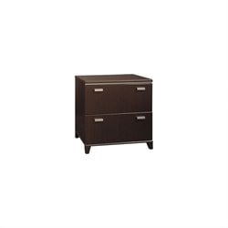 Bush Furniture Tuxedo 2 Drawer Lateral Wood File Storage Cabinet in Dark Mocha Cherry Finish