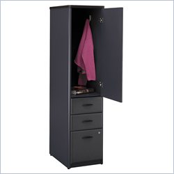 Bush Furniture Series A Vertical Wood File Storage Locker in Slate