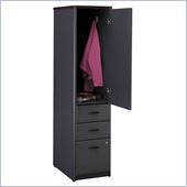 Bush Series A Vertical Wood File Storage Locker in Slate