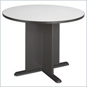 Bush 3.4 Round Conference Table in Slate and Graphite Gray