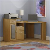 Bush Vantage Corner Home Office Computer Desk in Light Dragonwood Finish