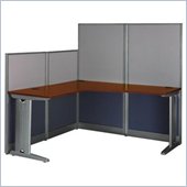Bush Office-in-an-Hour L-Shape Workstation in Hansen Cherry