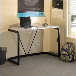 Bush Furniture Pictor Collection 48 Write & Wipe Metal Desk in White
