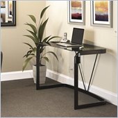 Bush Pictor Collection 48 Metal and Glass Desk in High Gloss Black