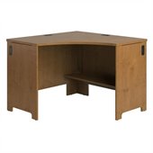 Bush Envoy Wood Corner Desk in Natural Cherry