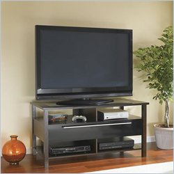Bush Furniture Infuse Wood 3 in 1 Flat Panel TV Stand in Espresso