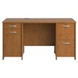 ADD TO YOUR SET: Bush Envoy Double Pedestal Wood Desk in Natural Cherry