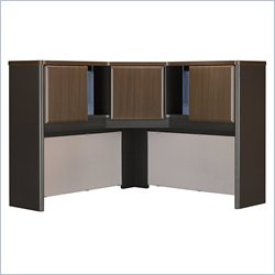 Bush Series A 48 Corner Hutch in Sienna Walnut/Bronze