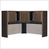 Bush Series A 48 Corner Hutch in Sienna Walnut/Bronze
