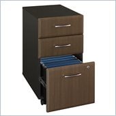 Bush Series A Three-Drawer File in Sienna Walnut/Bronze