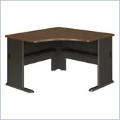 Bush Series A 48 Corner Desk in Sienna Walnut/Bronze