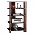 ADD TO YOUR SET: Bush Audio Rack with 4 Glass Fixed Shelves and Back Wire Access