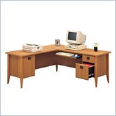 Bush Furniture Mission Pointe L-Shape Wood Computer Desk in Maple