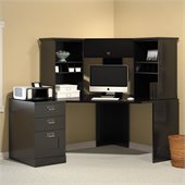 Bush MySpace Stockport Office Set in Black Finish