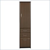 Bush Series A Vertical File Storage Cabinet in Sienna Walnut/Bronze
