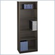 ADD TO YOUR SET: Bush Advantage Series A 5 Shelf Bookcase in Sienna Walnut/Bronze