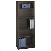 Bush Advantage Series A 5 Shelf Bookcase in Sienna Walnut/Bronze