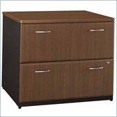 Bush Furniture Series A 2 Drawer Lateral File in Sienna Walnut/Bronze