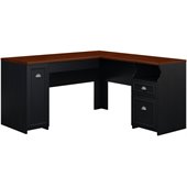 Bush Fairview L-Shaped Wood Computer Desk in Black