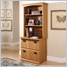 Bush Furniture Mission Pointe 2 Drawer Lateral Wood File Cabinet with Hutch in Planked Maple
