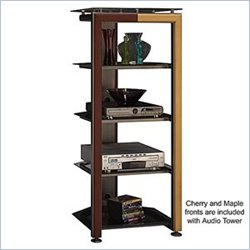 Bush Furniture Universal Audio Tower / Rack with 3 Fixed Shelves