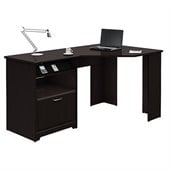 Bush Furniture Cabot Corner Computer Desk in Espresso Oak