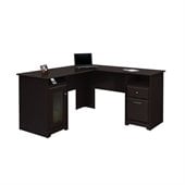Bush Cabot 60 L-Shape Computer Desk in Espresso Oak