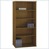 Bush Series C Open Double Bookcase in Warm Oak