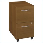 Bush Series C Mobile 2 Drawer File Pedestal in Warm Oak
