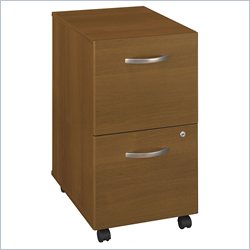 Bush Series C Mobile 2 Drawer File Pedestal in Warm Oak (Assembled)