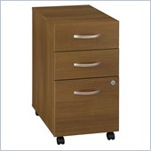 Bush Series C Mobile 3 Drawer File Pedestal in Warm Oak