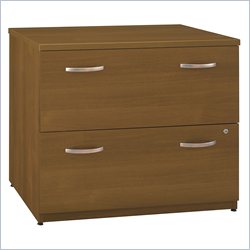 Bush Series C 36W 2-Drawer Lateral File in Warm Oak (Assembled)