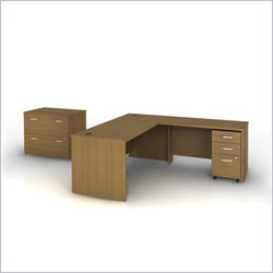 Bush Series C 006 Office Set in Warm Oak
