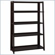 ADD TO YOUR SET: Bush Canted 4 Shelf Bookcase in Rich Macchiata Coffee Finish