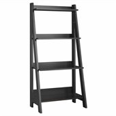 Bush Alamosa 4-Shelf Ladder Bookcase in Black