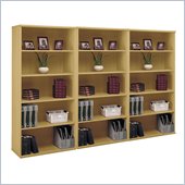 Bush Series C 5 Shelf Wall Bookcase in Light Oak