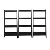 Bush Alamosa 4-Shelf Ladder Wall Bookcase in Black