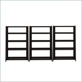 Bush Canted 4-Shelf Wall Bookcase in Macchiata