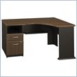 ADD TO YOUR SET: Bush Series A Corner Desk in Sienna Walnut/Bronze