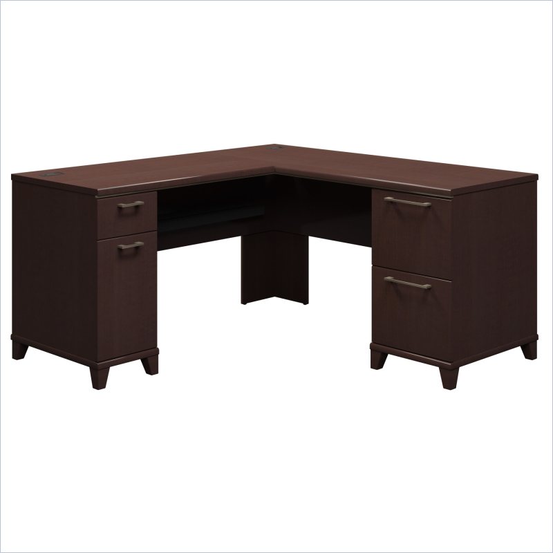 Bush Enterprise Commercial 60 Inch L-Shaped Desk - Mocha Cherry