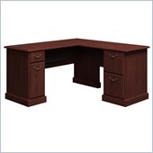 Bush Syndicate 60W x 60D L-Desk in Harvest Cherry Finish