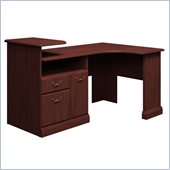 Bush Syndicate Expandable Corner Desk Solution in Harvest Cherry