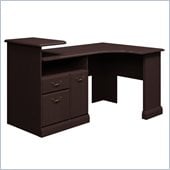 Bush Syndicate Expandable Corner Desk Solution in Mocha Cherry