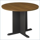 Bush Conference Tables 42 Round Conference Table in Oak and Gray