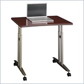 Bush Series C Adjustable Height Mobile Table in Mahogany Finish