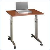 Bush Series C Adjustable Height Mobile Table in Auburn Maple Finish