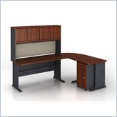 Bush Series A 5-Piece L-Shape Computer Desk in Hansen Cherry