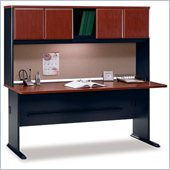Bush Series A 72 Wood Credenza Desk with Hutch in Hansen Cherry